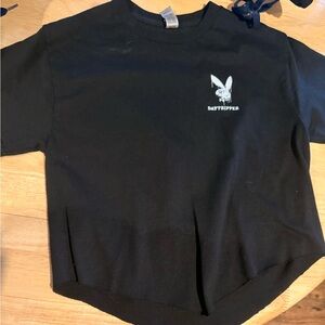 Black Graphic T-Shirt with Logo